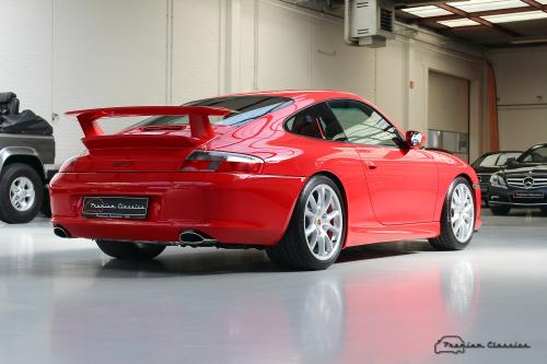 Porsche 911 996.2 GT3 | 32.000KM!! | Indischrot | Collectable | Fase 2 | Meegespoten interieur